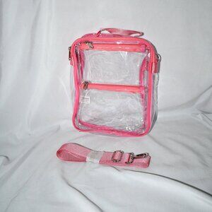 Mildbeer Clear Plastic Purses and Handbags Stadium Approved in Pink NEW
